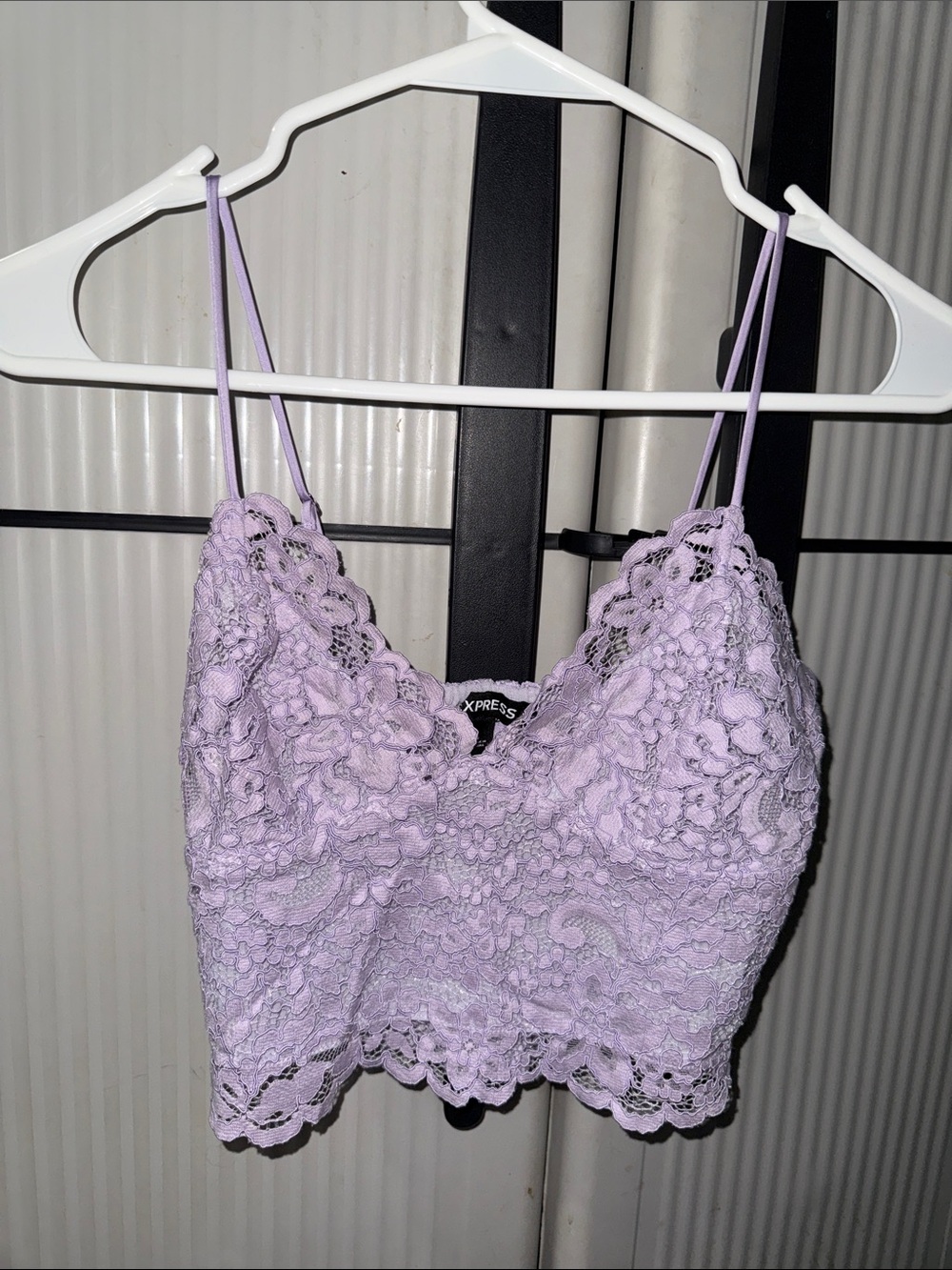 Express Lavender Lace Bralette Top